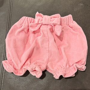 Pink “Natalie” Corduroy Beaufort Bonnet Bubble Shorts with Bow